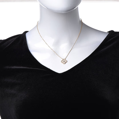 Van Cleef & Arpels 18K Rose Gold Diamond Vintage Alhambra Pendant Necklace 2 of 8