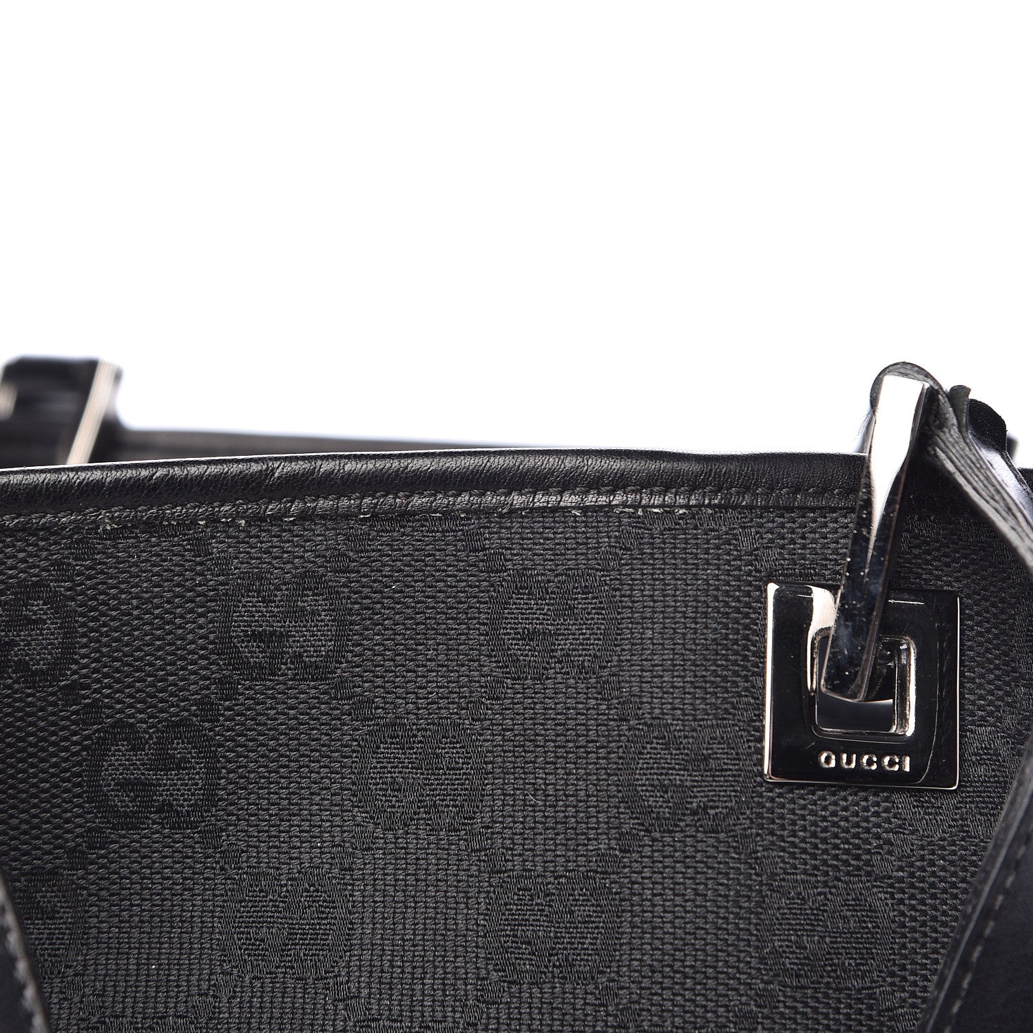 Gucci Monogram Bucket Tote Black 19 of 20