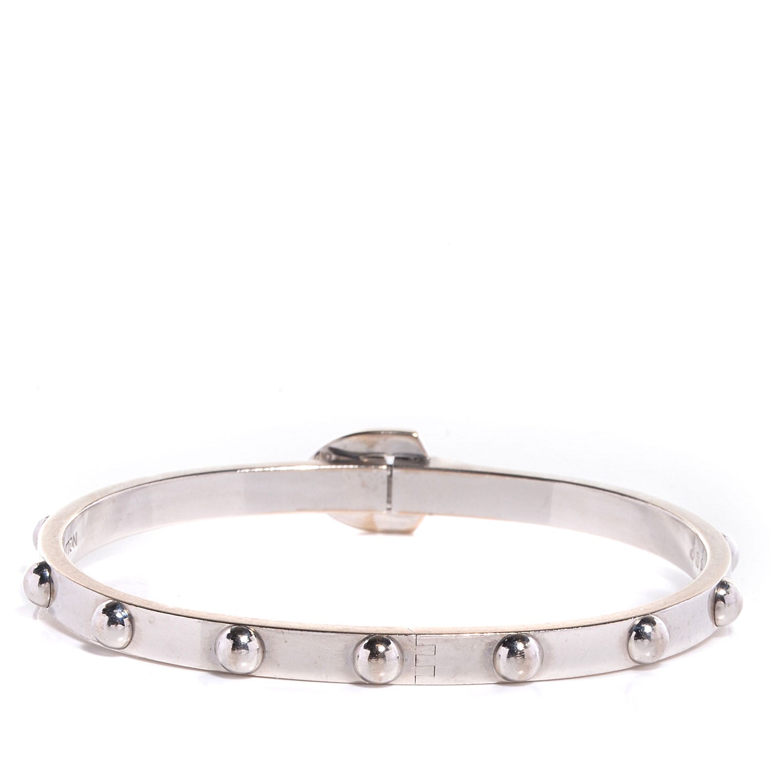 Louis Vuitton 18k White Gold Diamond Clous Bracelet 2 of 8
