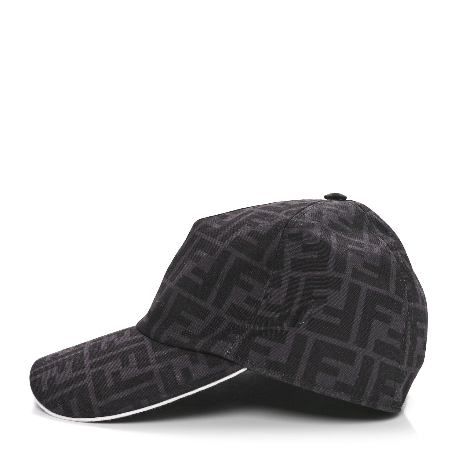 Fendi Canvas FF Reloaded Baseball Hat Black White 4 of 8