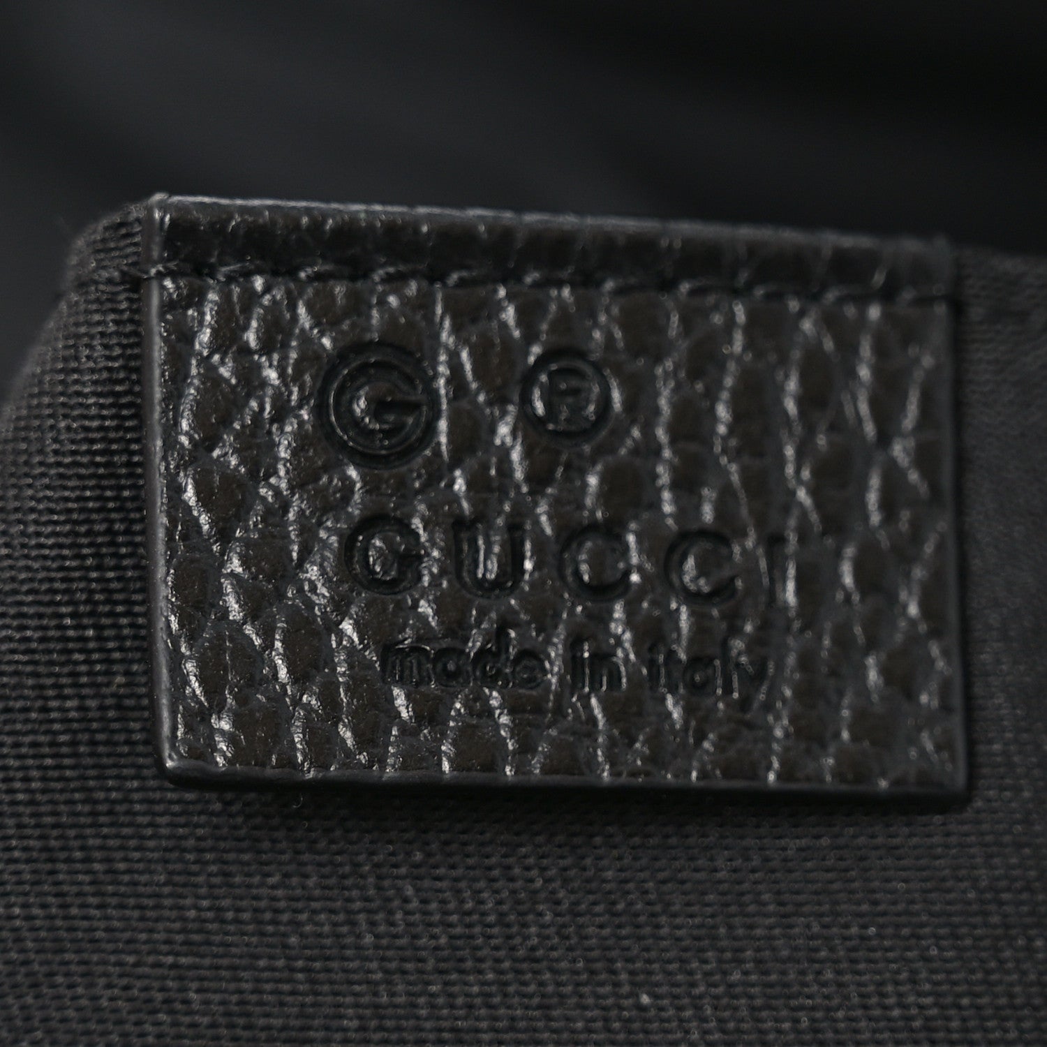 Gucci Nylon Monogram Fanny Pack Belt Bag Black 6 of 11
