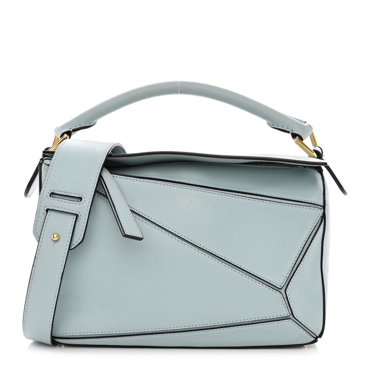 Calfskin Small Puzzle Bag Light Blue
