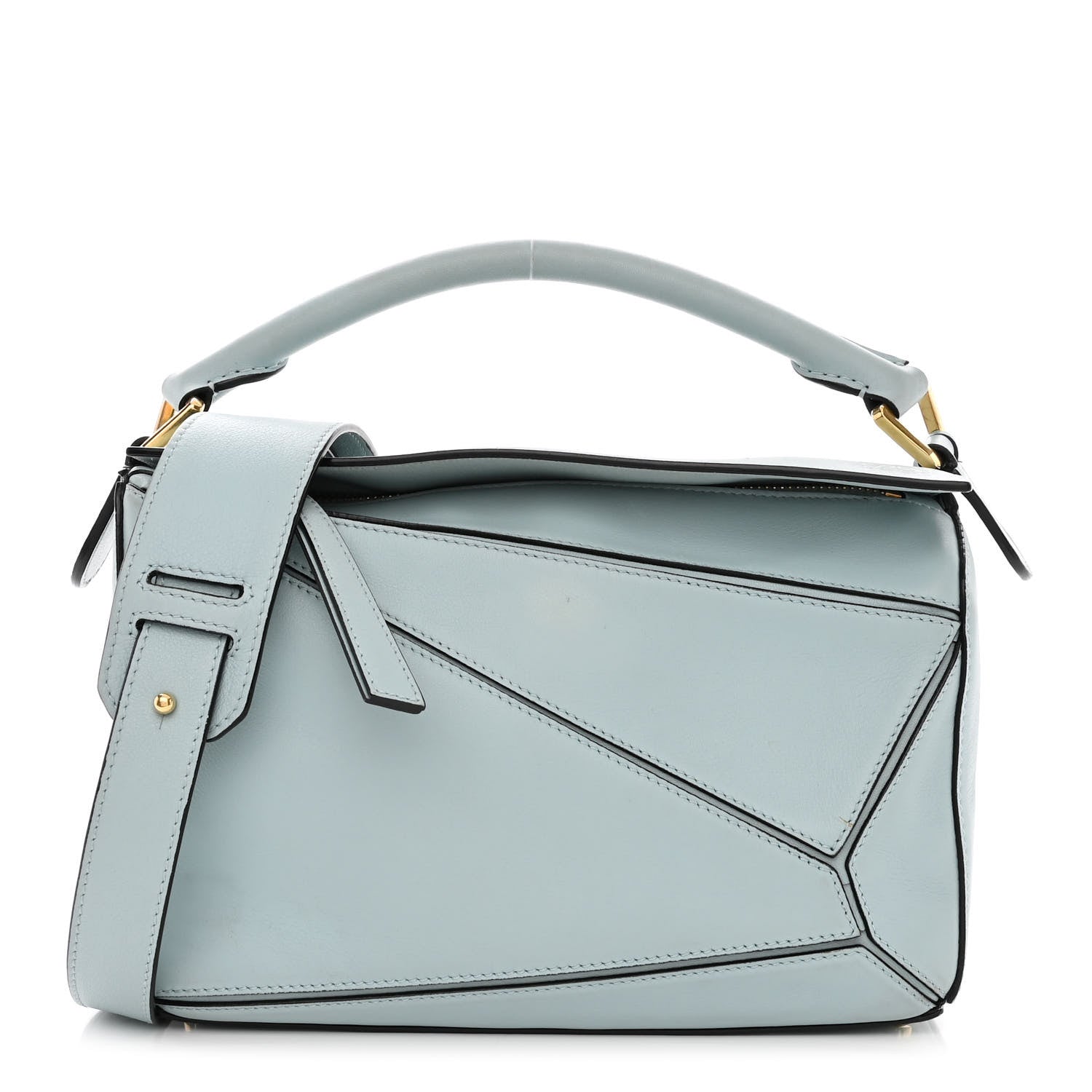 Loewe Calfskin Small Puzzle Bag Light Blue 1 of 12
