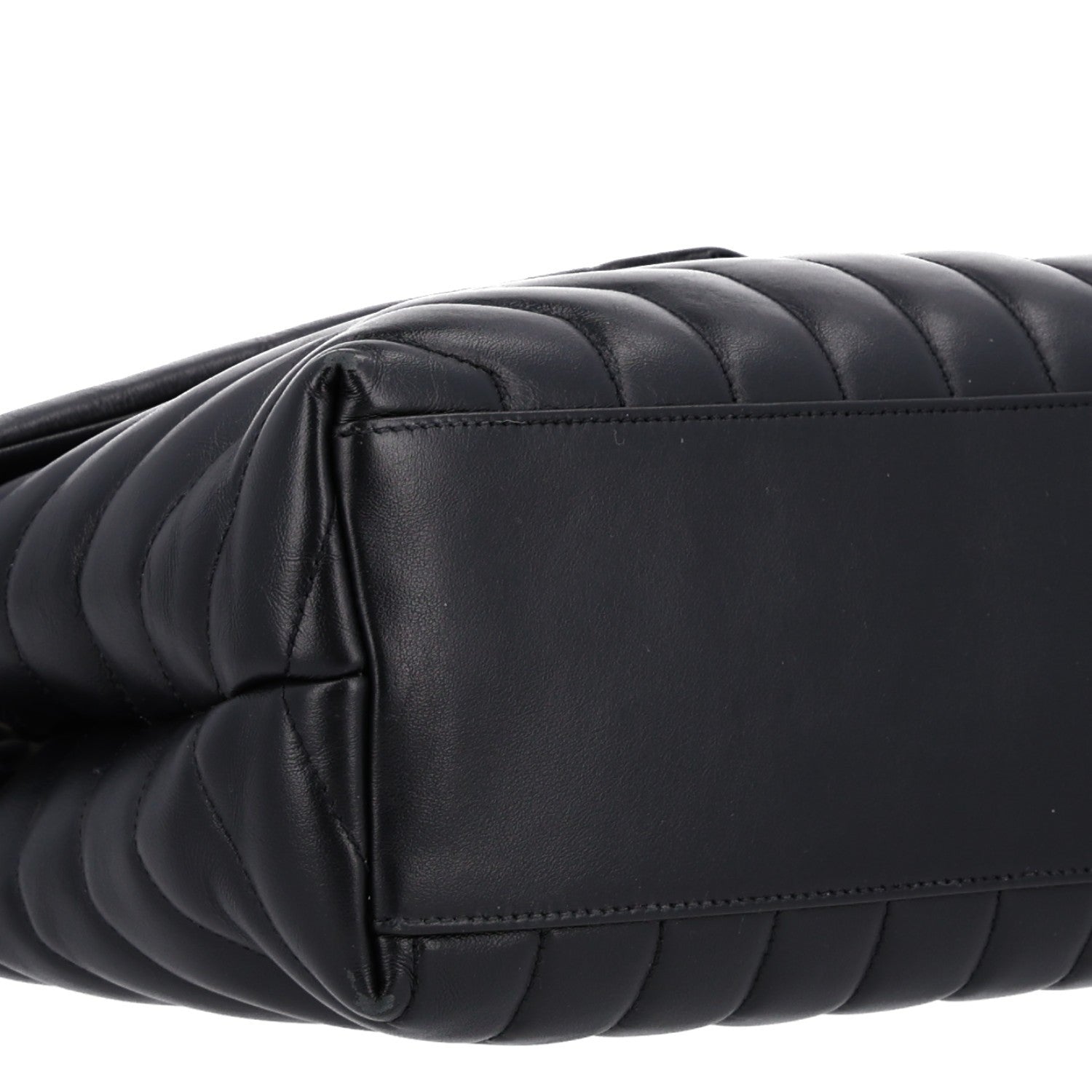 Saint Laurent Calfskin Y Quilted Monogram Medium Loulou Chain Satchel Black 10 of 11