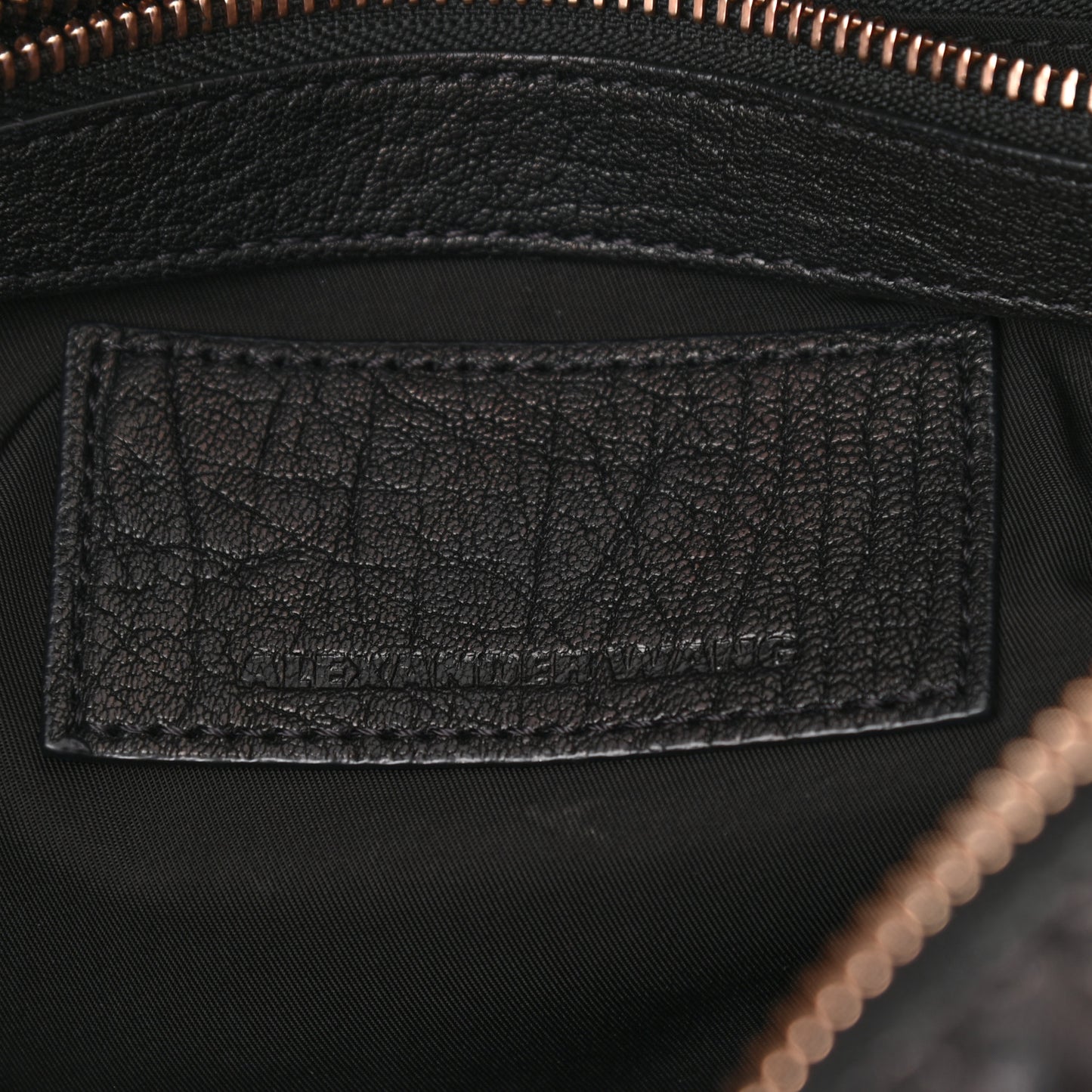 Pebbled Lambskin Rocco Black Rose Gold Hardware