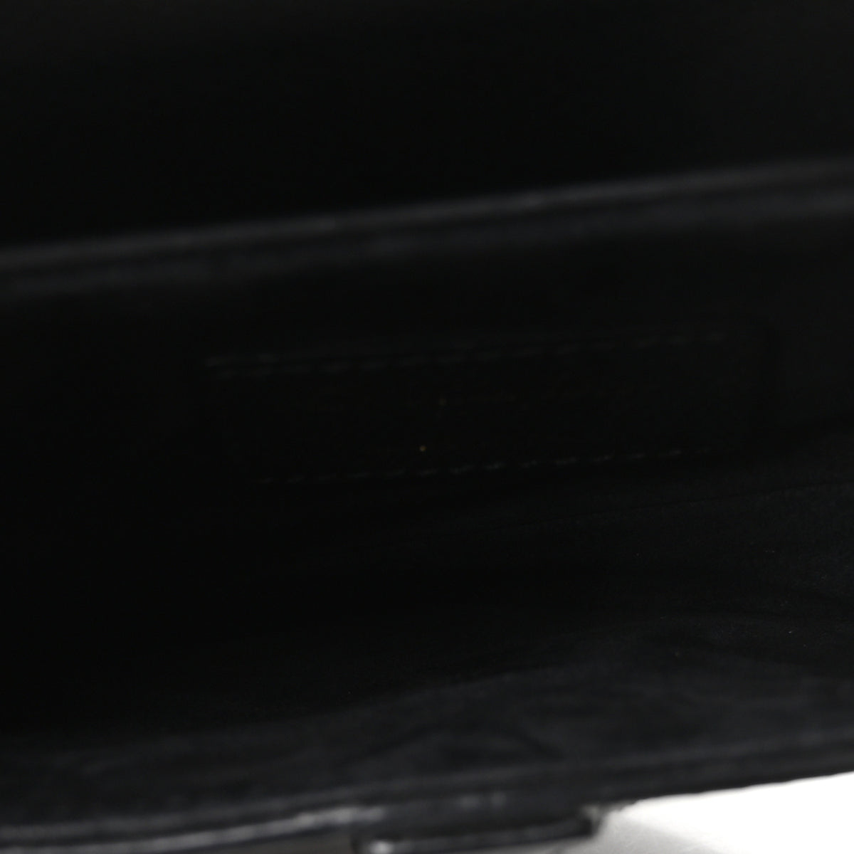 Grained Calfskin Mini Saddle Bag Black