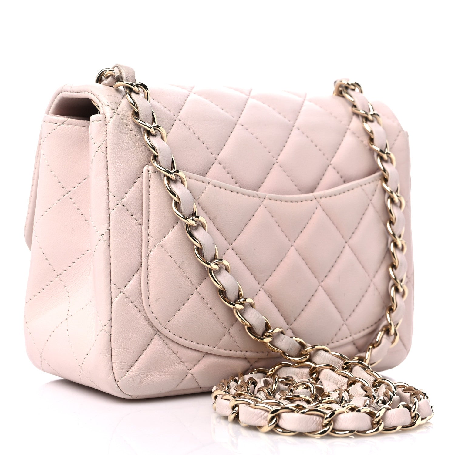 Chanel Lambskin Quilted Mini Square Flap Light Pink 3 of 17