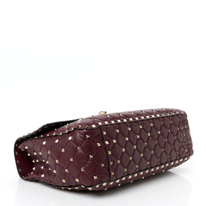 Valentino Garavani Nappa Large Rockstud Spike Shoulder Bag Rubin 4 of 11