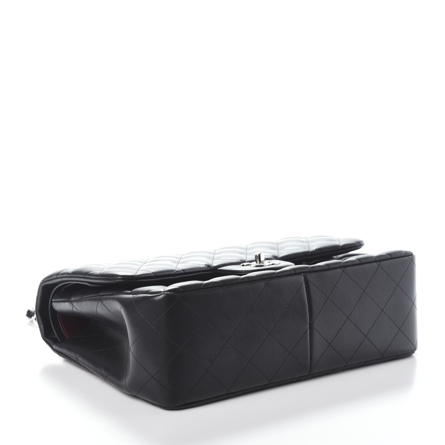 Chanel Lambskin Quilted Jumbo Double Flap Black 4 of 10