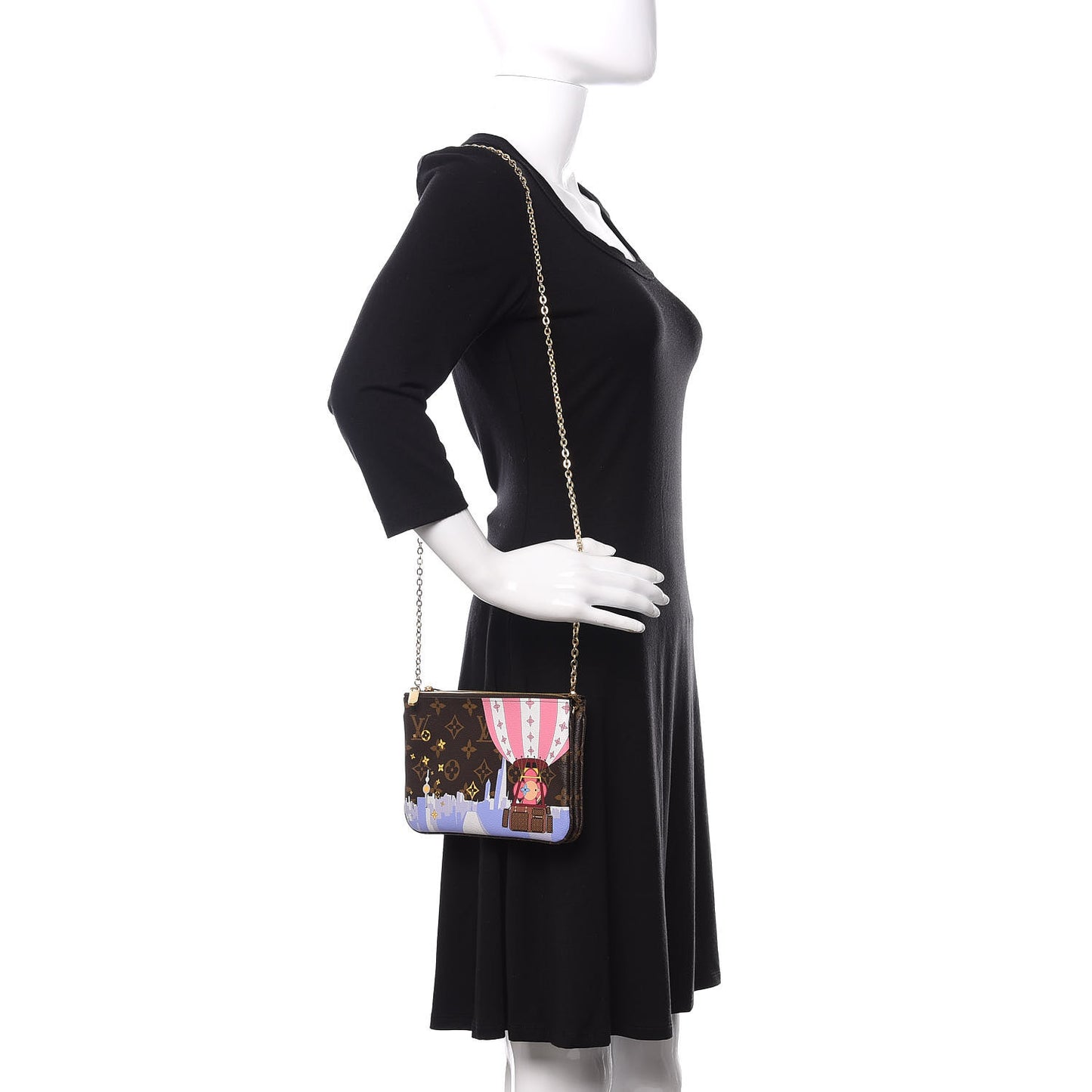Monogram 2019 Christmas Animation Double Zip Pochette