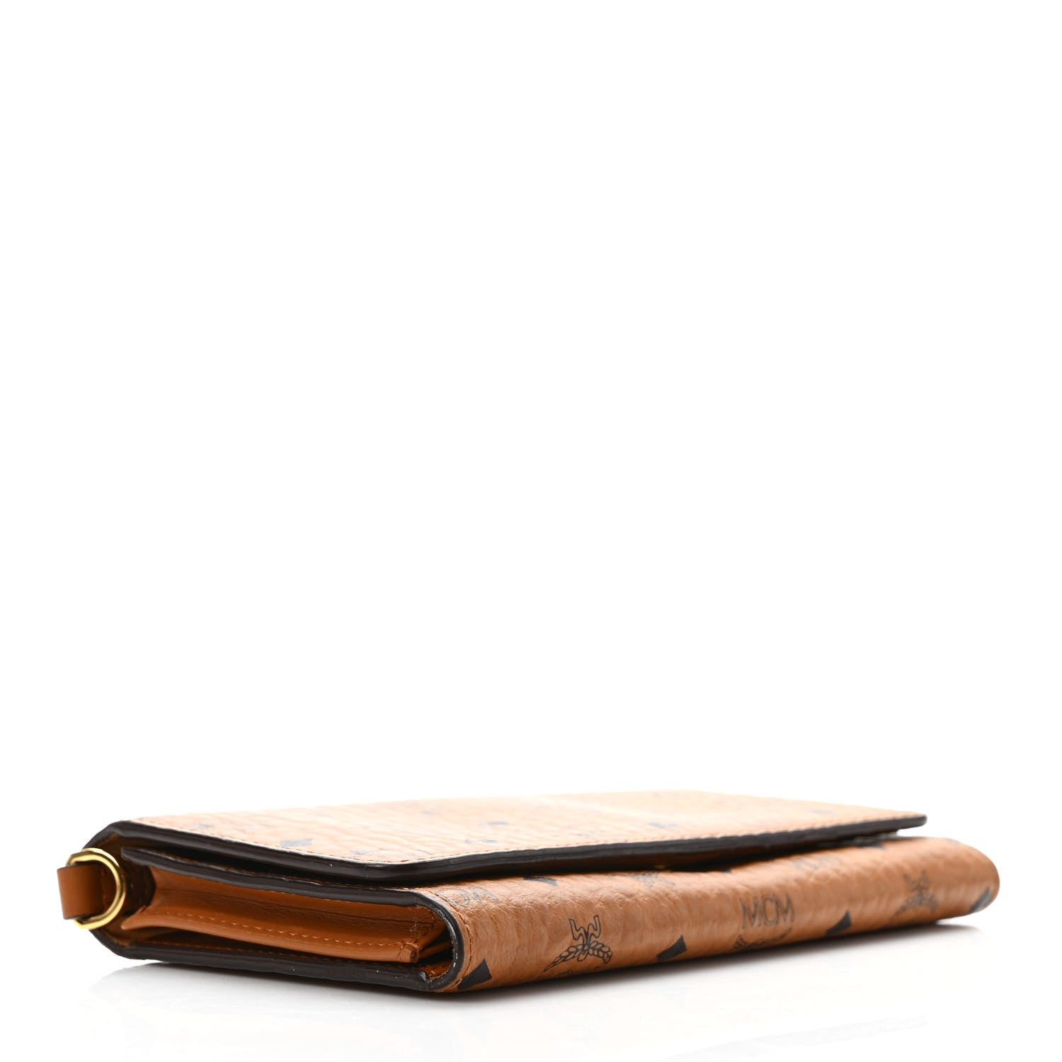 MCM Visetos Chain Wallet Crossbody Cognac 4 of 9