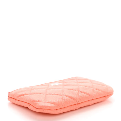 Chanel Caviar Quilted Small Cosmetic Case Coral 4 of 8