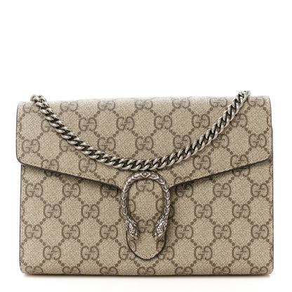 Gucci GG Supreme Monogram Mini Dionysus Chain Wallet Beige Taupe 1 of 11