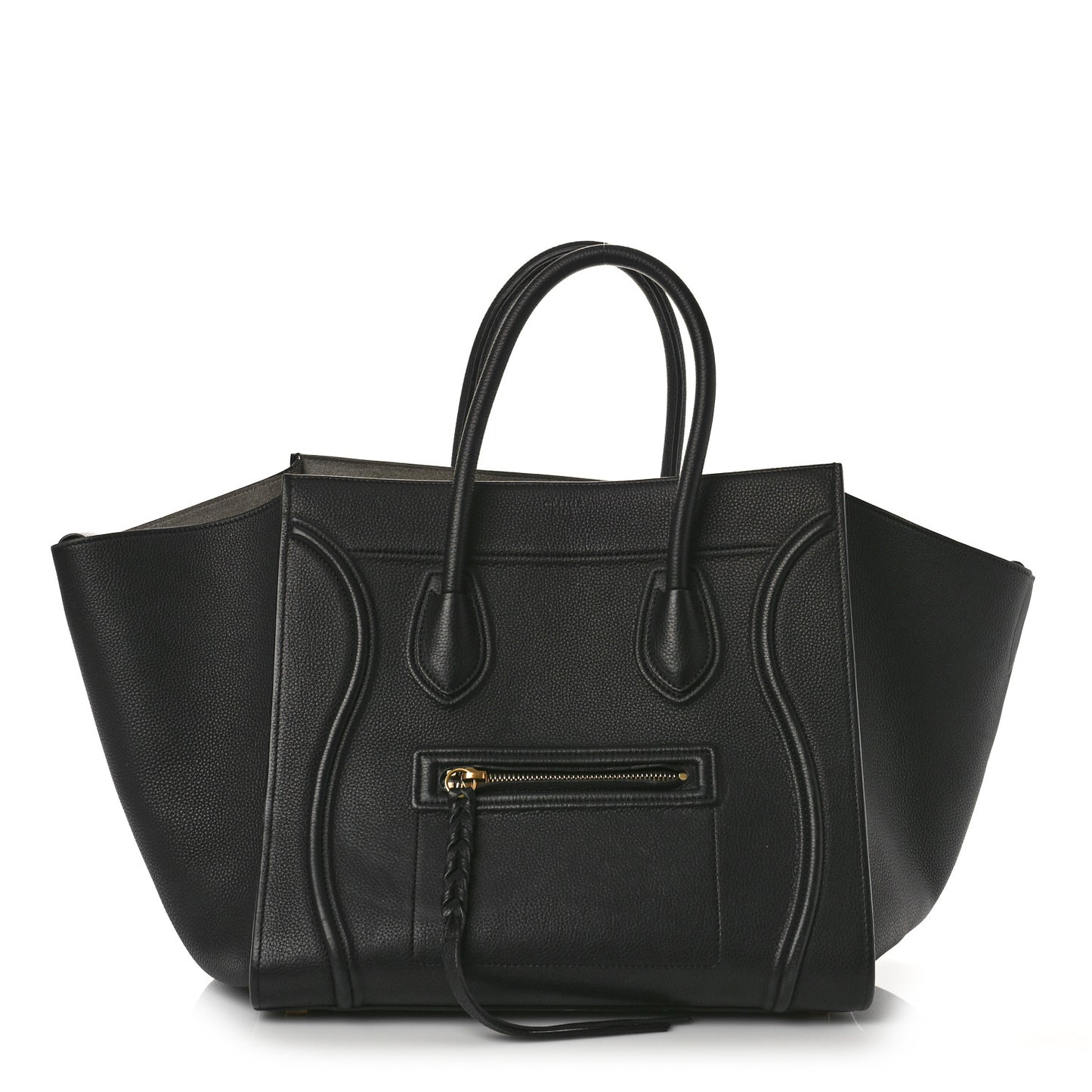 Supple Calfskin Medium Phantom Luggage Black