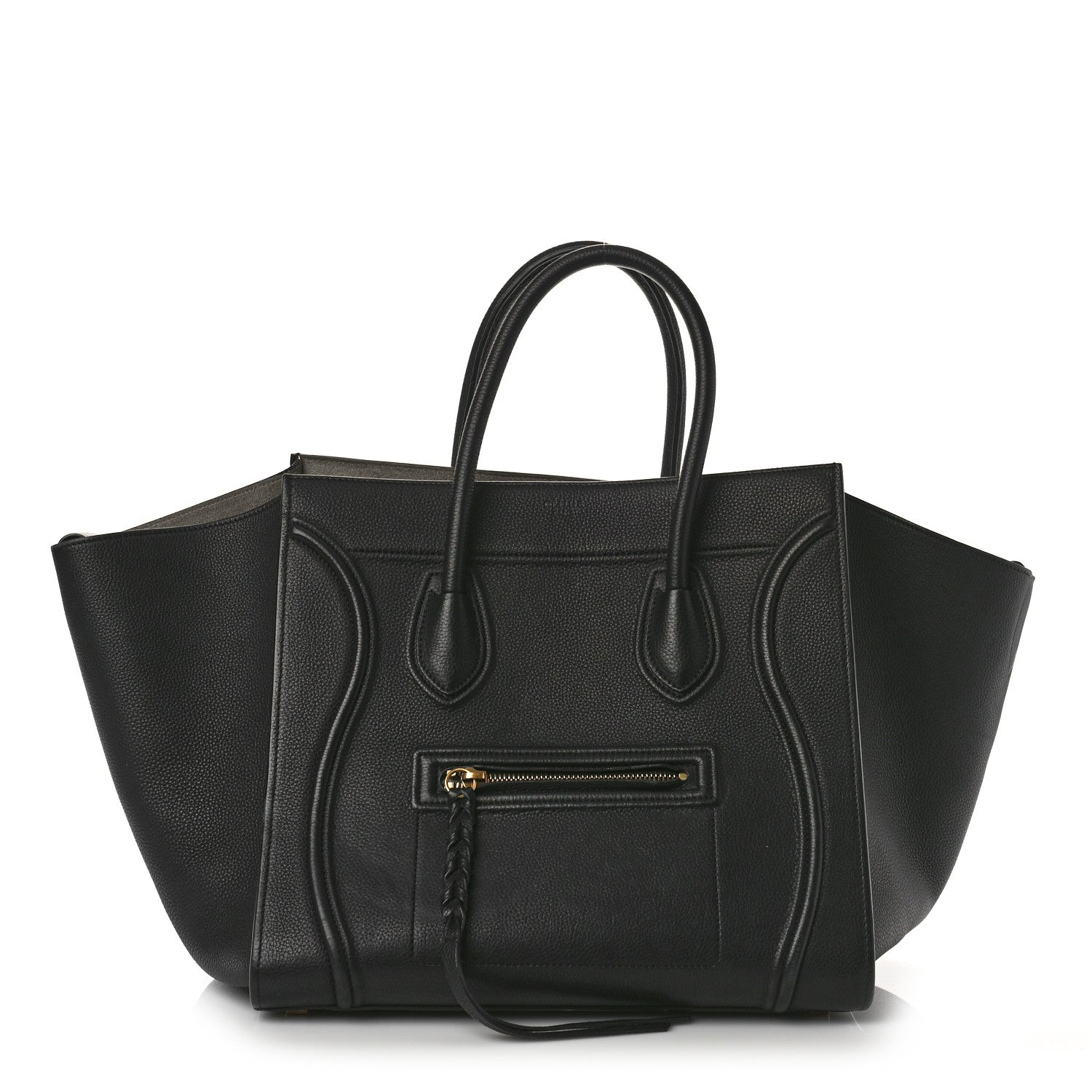 Celine Supple Calfskin Medium Phantom Luggage Black 1 of 14
