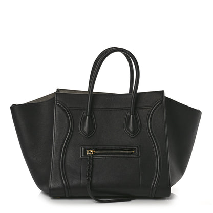 Celine Supple Calfskin Medium Phantom Luggage Black 1 of 14