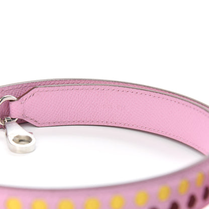 Hermes Epsom 25mm Mousqetons Tressage Shoulder Strap Mauve Sylvestre Rouge H Jaune De Naples 4 of 6