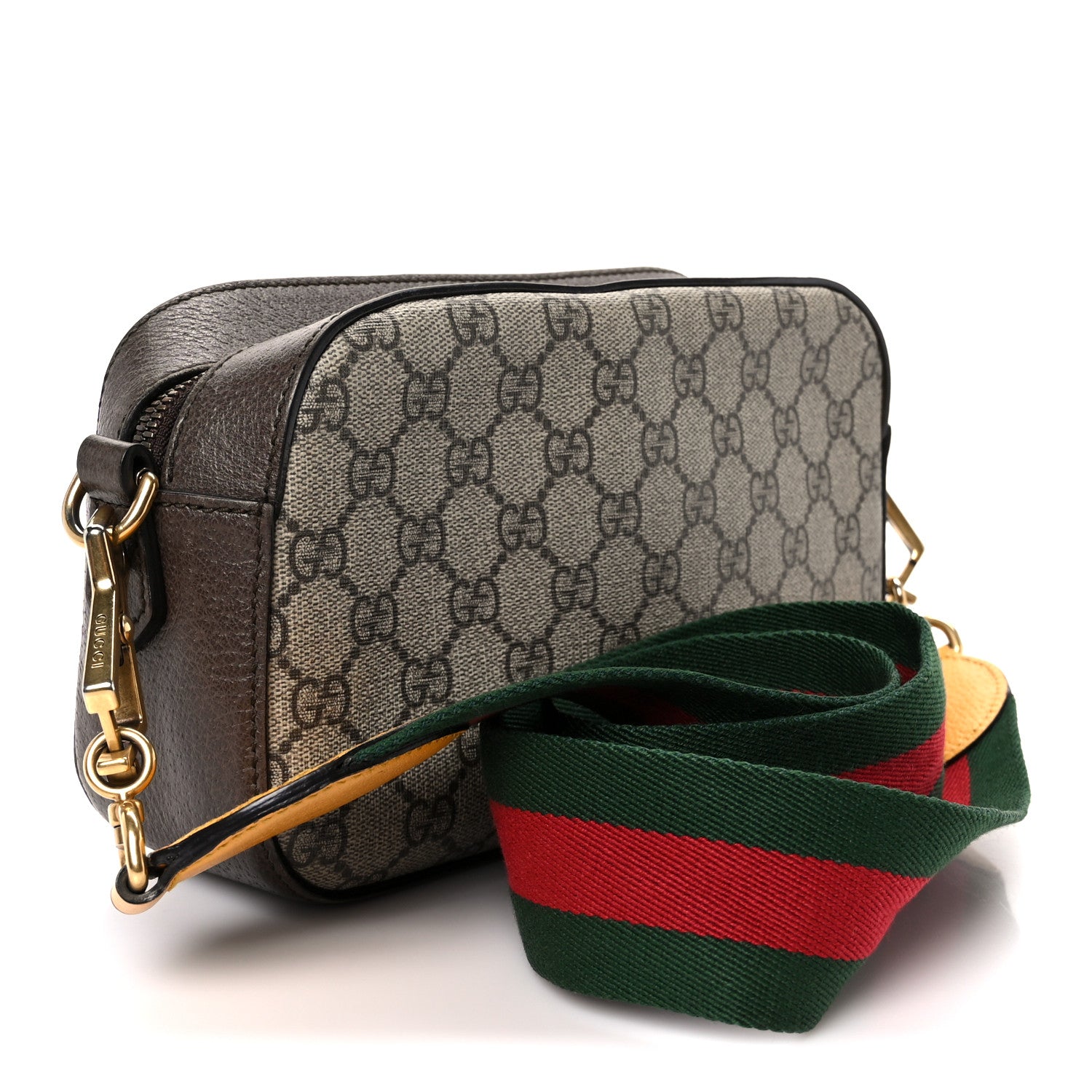 Gucci GG Supreme Monogram Web Neo Vintage Shoulder Bag Beige New Acero Crop 3 of 11