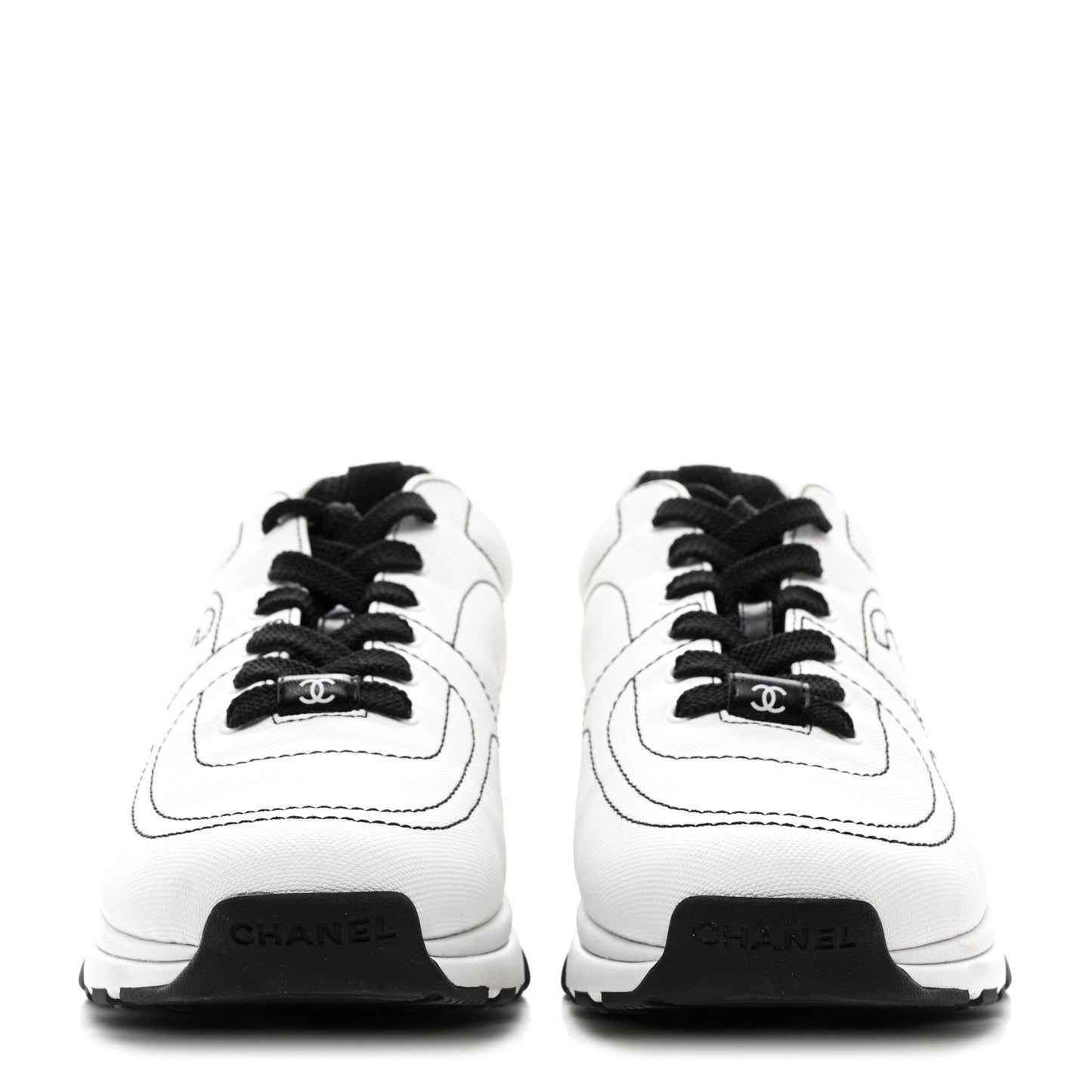 Cotton Sneakers 39 White Black