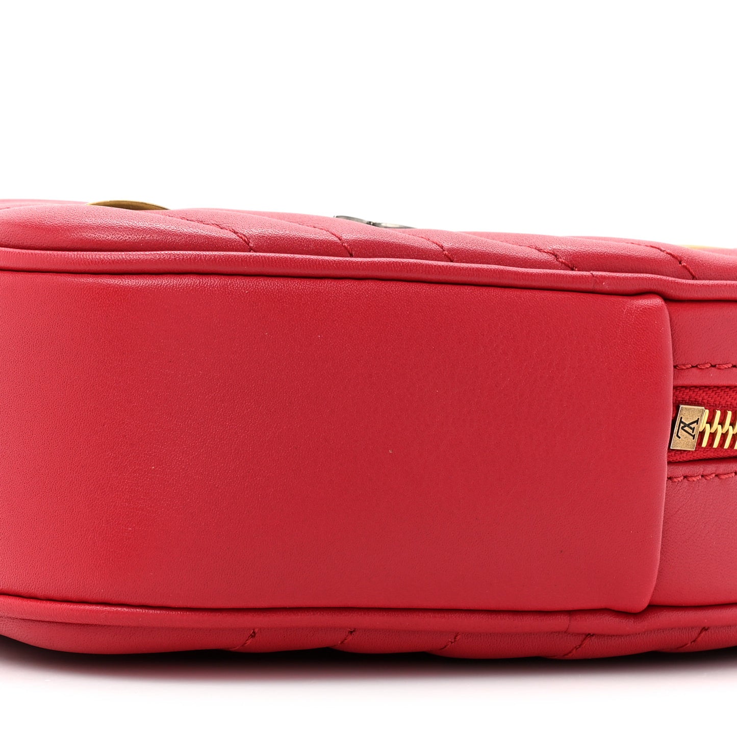 LOUIS VUITTON Calfskin Embellished New Wave Love Lock Heart Bag Ecarlate