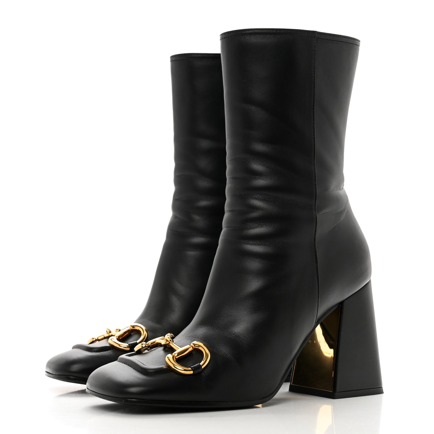 Nappa Horsebit Ankle Boots 39.5 Black
