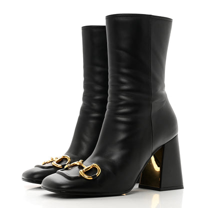Gucci Nappa Horsebit Ankle Boots 39.5 Black 3 of 8