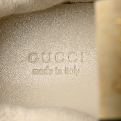 Gucci Nylon Nubuck Web Womens Screener Sneakers 37.5 Mystic White Dusty Milk 6 of 12