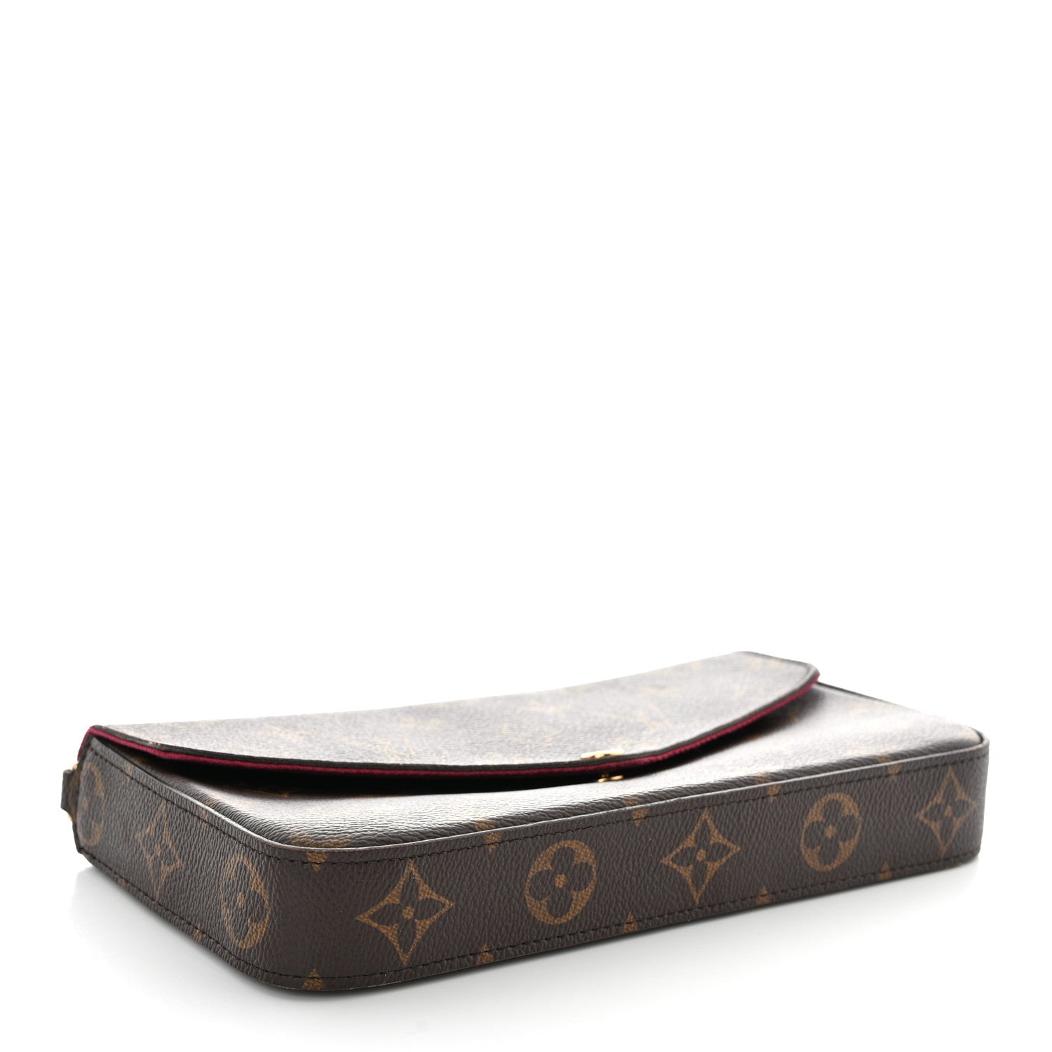 Louis Vuitton Monogram Pochette Felicie Chain Wallet Fuchsia 3 of 15