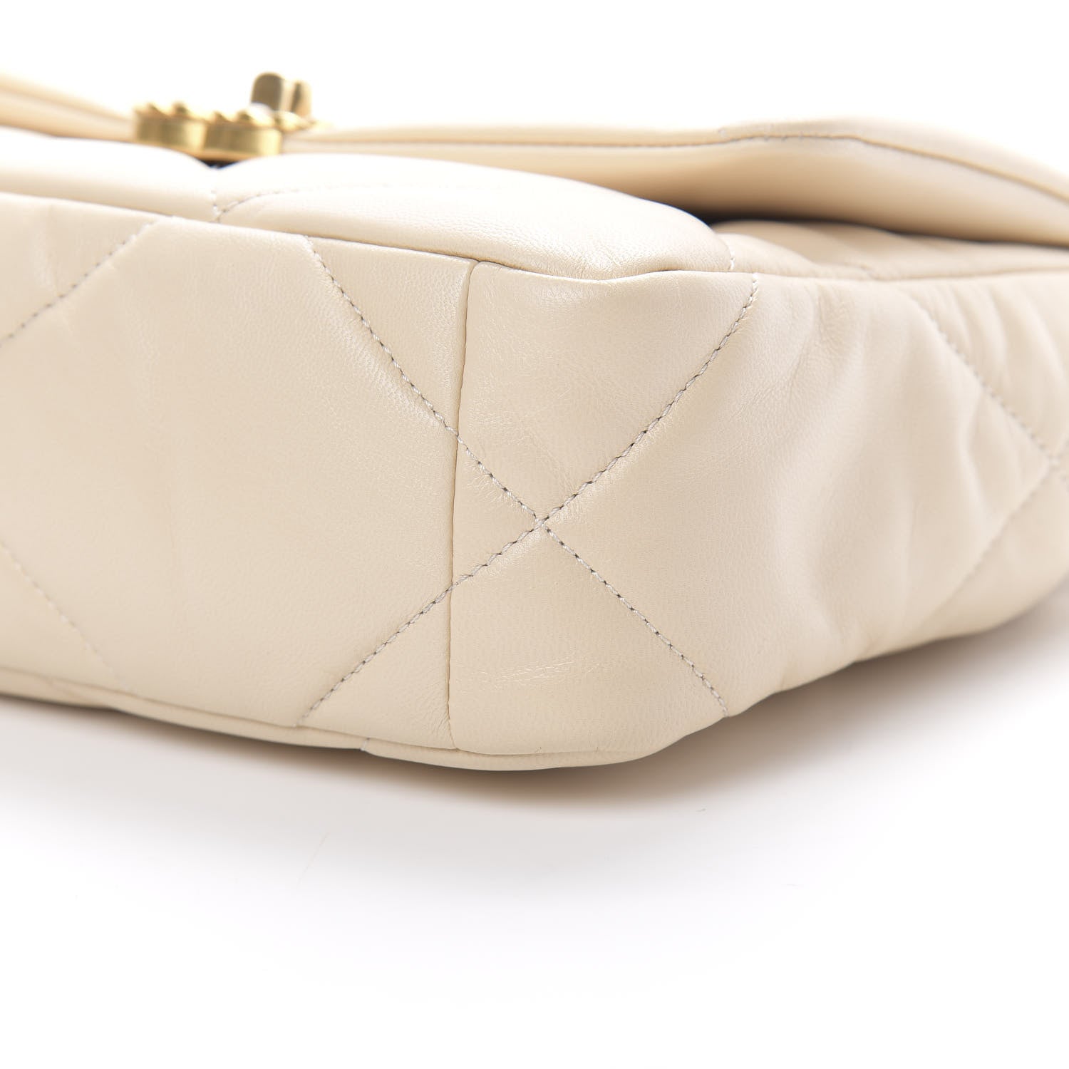 Chanel Goatskin Quilted Medium 19 Flap Beige 9 of 11