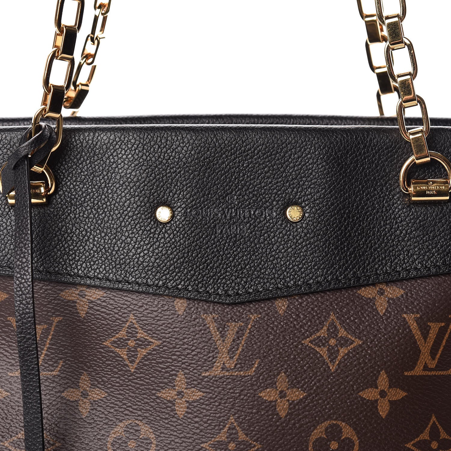 Louis Vuitton Monogram Pallas Shopper Black 8 of 10