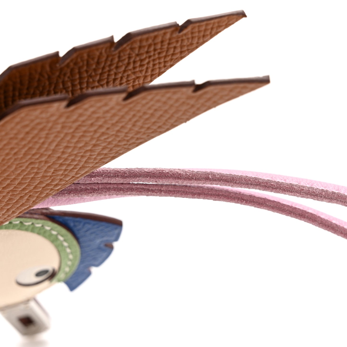 Epsom Swift Chevre Mysore Birdy Bag Charm Mauve Sylvestre Vert Poppy Gold Nata Craie