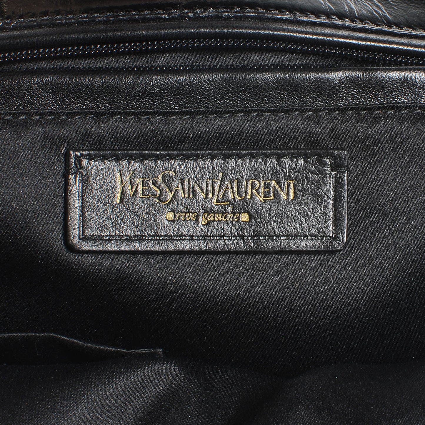 Patent Crocodile Embossed Tribute Tote Black