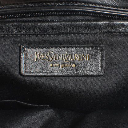 Saint Laurent Patent Crocodile Embossed Tribute Tote Black 6 of 7