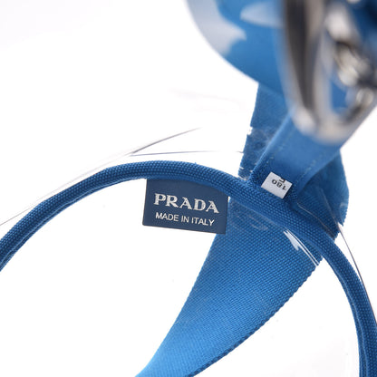 Prada Plexiglass Canapa Small Shopper Tote Azurro 9 of 9