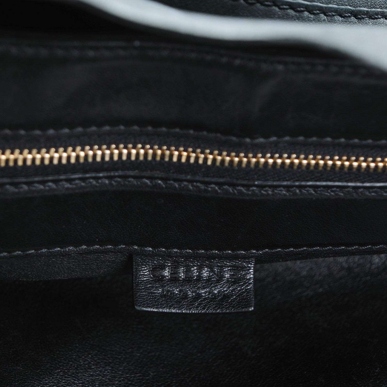 Celine Lambskin Horizontal Cabas Black 6 of 8