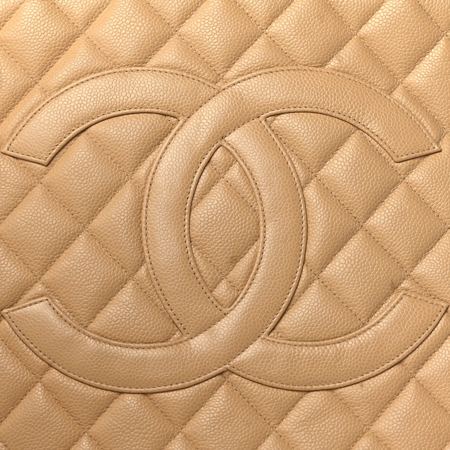 Chanel Caviar Quilted Medallion Tote Beige 9 of 11