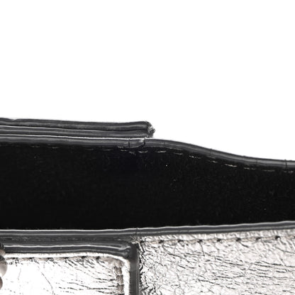 Stella McCartney Metallic Eco Alter Nappa Embroidered Logo Stonewall Crossbody Bag Silver 12 of 14