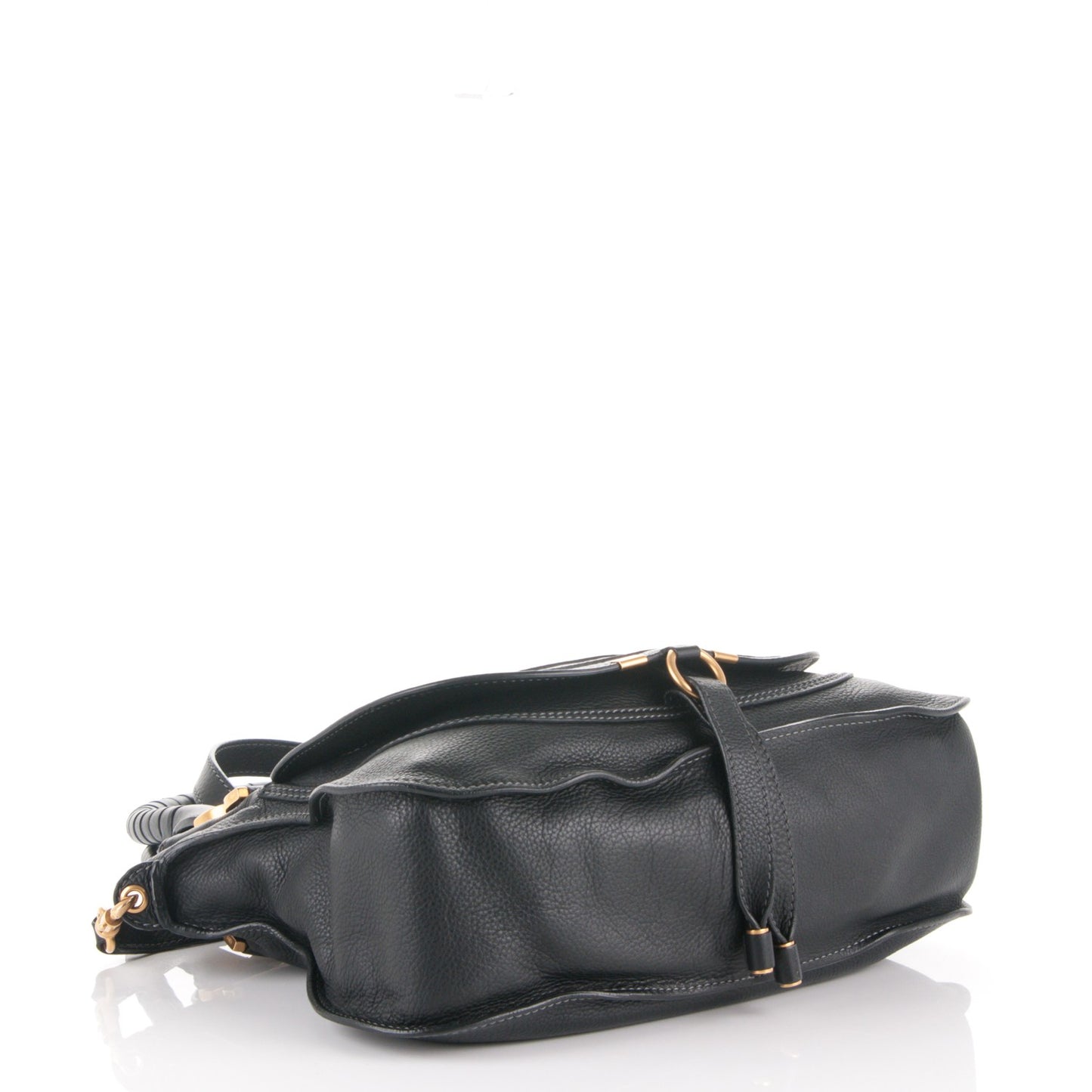Calfskin Medium Marcie Satchel Black