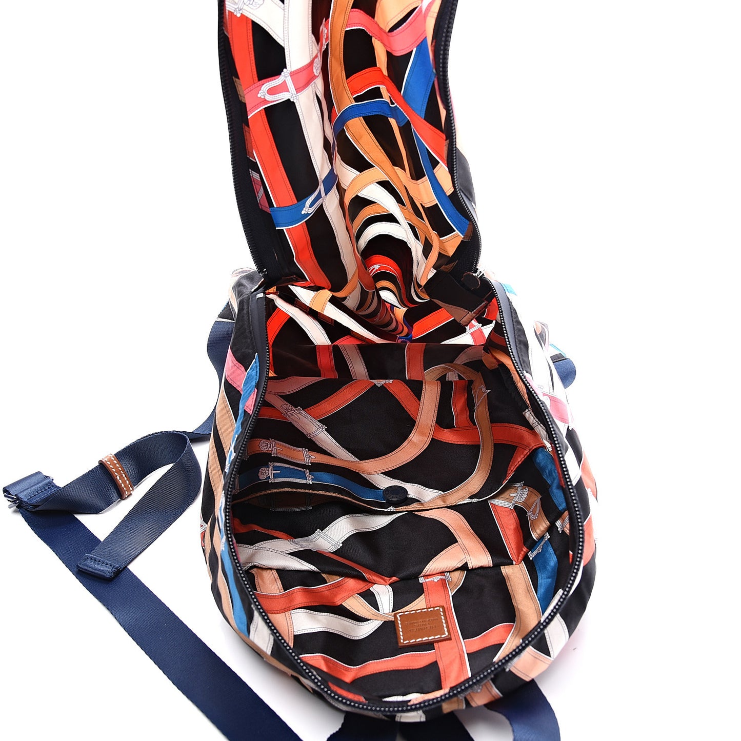 Silk Barenia Cavalcadour Airsilk Backpack Black Bleu Marine Fauve