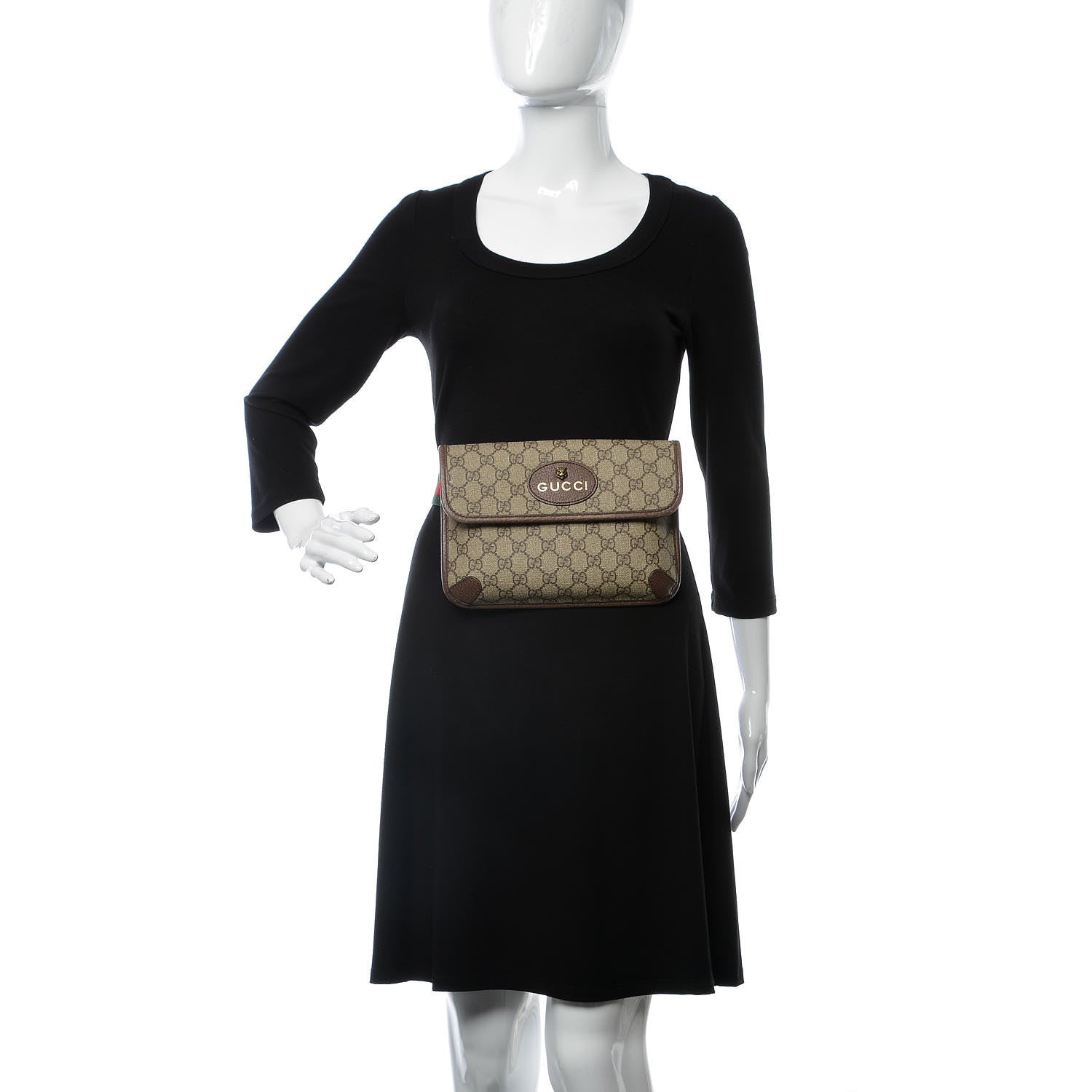 Gucci GG Supreme Monogram Neo Vintage Web Belt Bag Brown 2 of 12