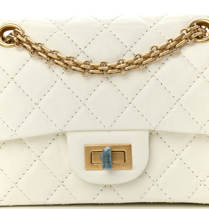 Chanel Aged Calfskin Quilted 2.55 Reissue Mini Flap White 8 of 10