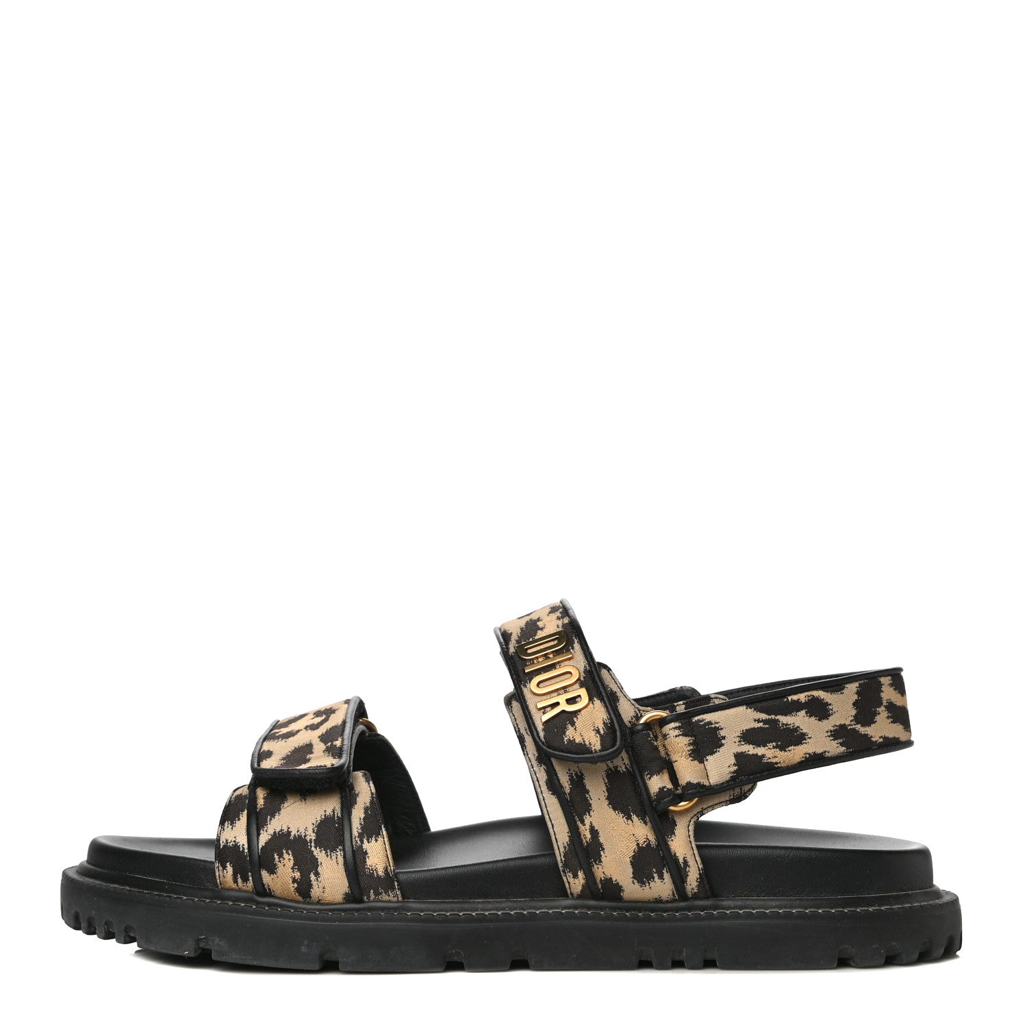 Christian Dior Technical Fabric Mizza Print DiorAct Sandals 41 Beige Multicolor 1 of 14