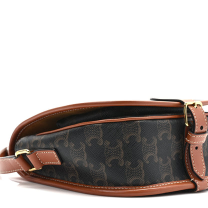 Celine Triomphe Canvas Medium Folco Bag Tan 7 of 9