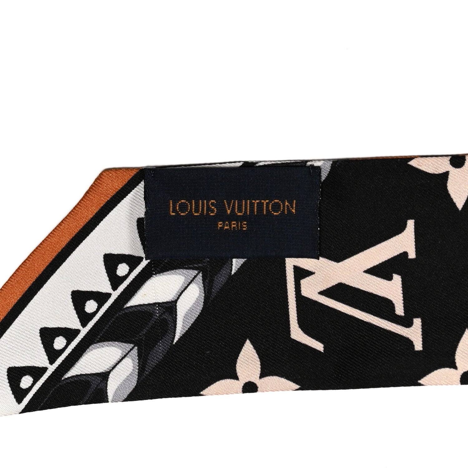 Louis Vuitton Silk Monogram LV Crafty Bi Color BB Bandeau Caramel Black 3 of 4
