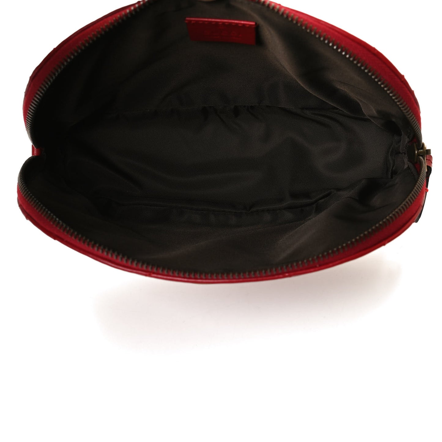 Calfskin Matelasse Large GG Marmont Pouch Cosmetic Case Hibiscus Red