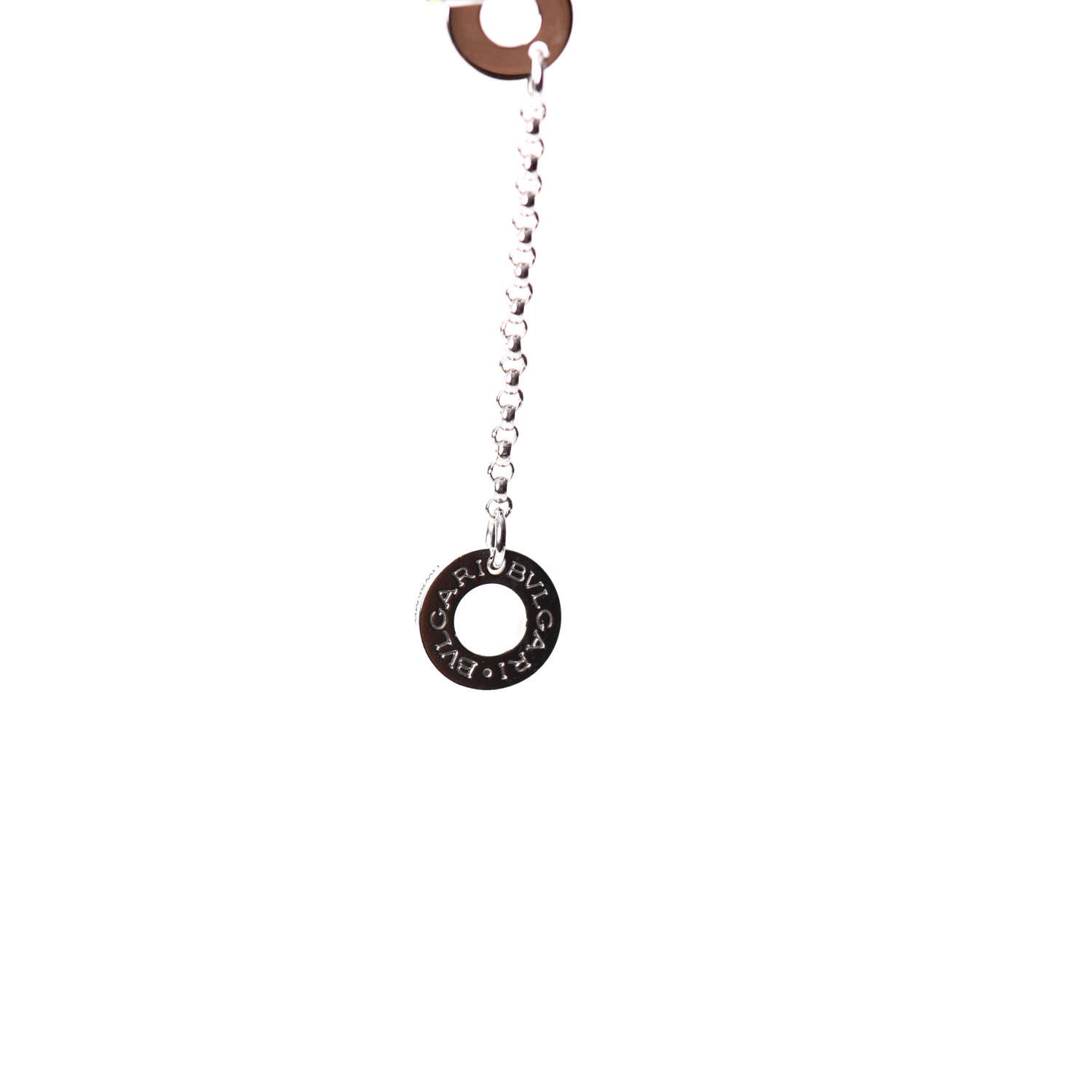 Bulgari 18K White Gold Diamond Small B.Zero1 Pave Pendant Necklace 5 of 7