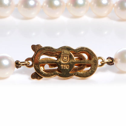 Mikimoto 18k Gold Cultured Akoya 6mm Pearl Strand Necklace 20 5 of 6