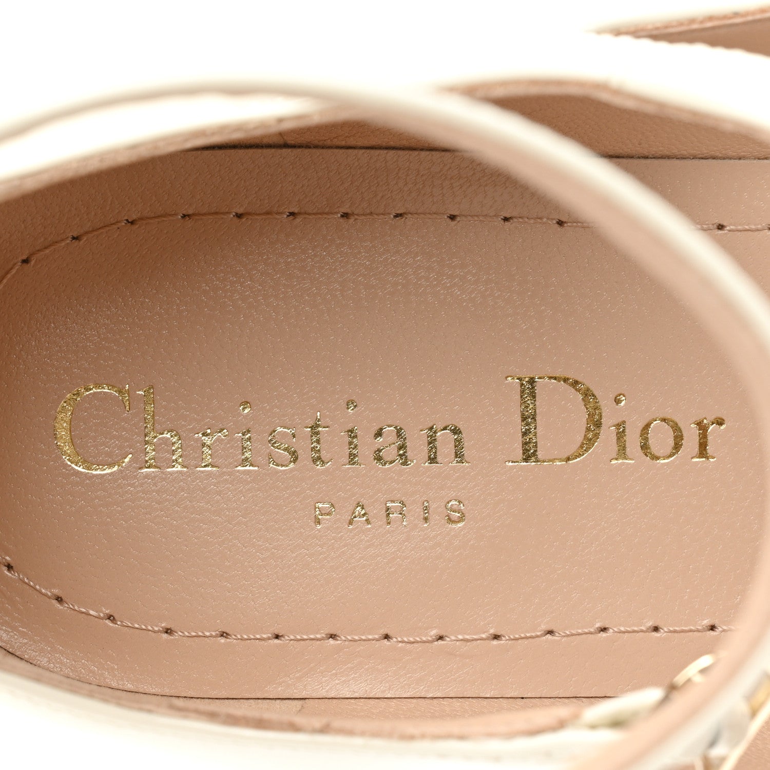 Christian Dior Patent Calfskin Aime Ballet Flats 40 White 7 of 11