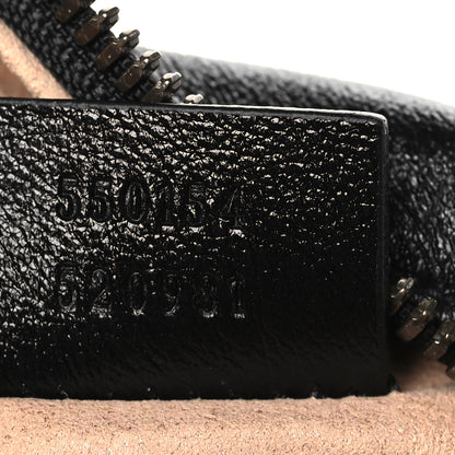 Gucci Azalea Calfskin Matelasse Heart Mini GG Marmont Round Shoulder Bag Black 6 of 8