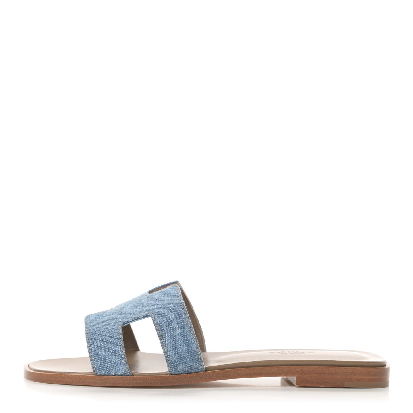Denim Canvas Oran Sandals 36 Bleu Clair